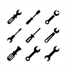 Naklejka premium set of tools vector