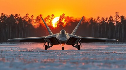 F-22 Raptor Sunset Flight