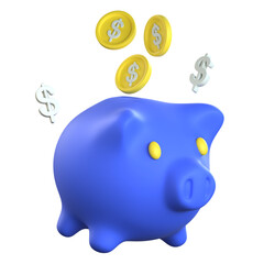 Saving Money 3D Icon Colorful Style