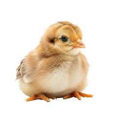 Obraz premium An adorable, small baby chick, covered in soft, downy plumage, embodies the freshness of spring and new beginnings. Perfect for seasonal and animal themed designs.