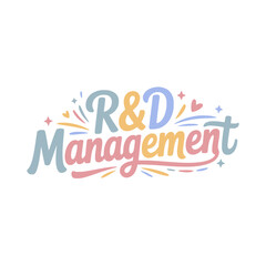 Fototapeta premium R&D Management Creative Design Text
