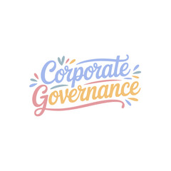Fototapeta premium Corporate Governance Sticker Design.