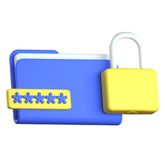 Private File 3D Icon Colorful Style