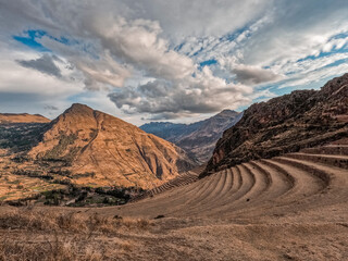 Scenic View of Pisac in Peru	