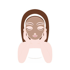 Young Woman Applying Face Product and Massaging Cheeks