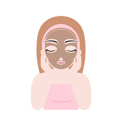 Young Woman Applying Face Product and Massaging Cheeks