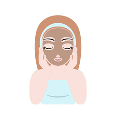 Young Woman Applying Face Product and Massaging Cheeks