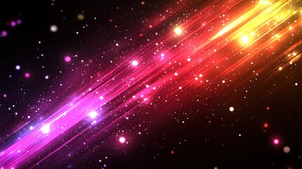 Fototapeta premium Radiant Light Streaks Across a Dark Background