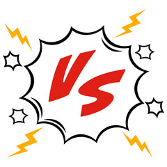 Obraz premium VS バーサス イラスト ポップ