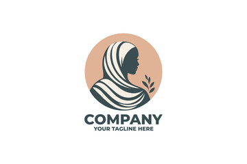 Elegant Veil Style logo of woman in hijab