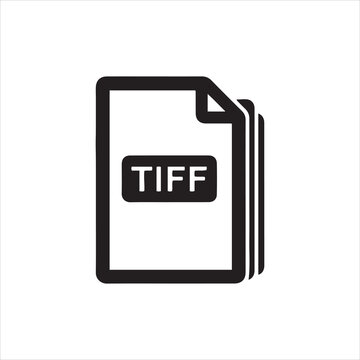 Graphic representation of a tiff file format icon