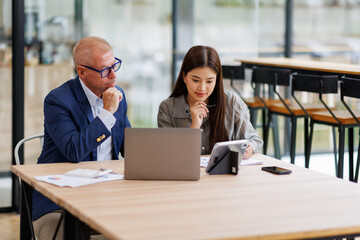 Business Documents, Auditor businesswoman checking searching document legal prepare paperwork or report for analysis TAX time,accountant Documents data contract partner deal in workplace office