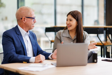 Business Documents, Auditor businesswoman checking searching document legal prepare paperwork or report for analysis TAX time,accountant Documents data contract partner deal in workplace office