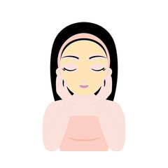 Young Woman Applying Face Product and Massaging Cheeks