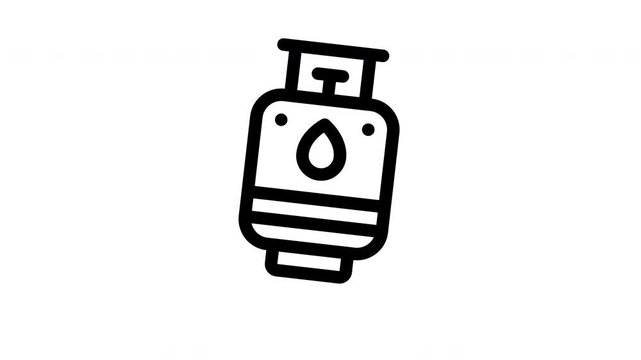 gas cilinder minimalist line animation