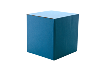 a blue box with a white background