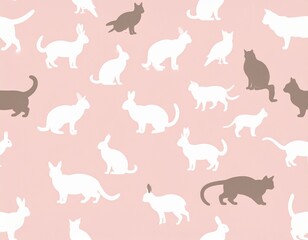 seamless pattern with cats