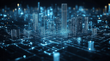 A sleek modern city grid mosaic featuring shiny surfaces and thin silver lines, reflecting urban sophistication and precision. Perfect for tech, architecture, and futuristic themes.

