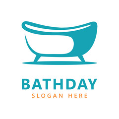 Bathtub modern shape logo design vector graphic symbol icon illustration creative idea