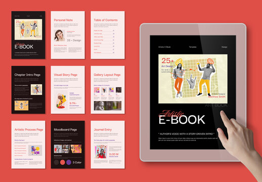 Artistic E Book Template for Digital Publishing