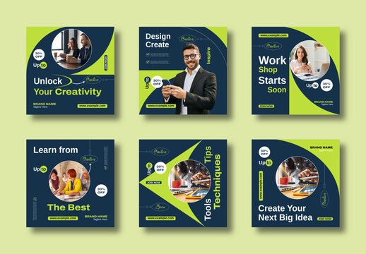 Creative Workshop Promo Social Media Template