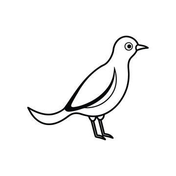 A yuki Line art vector illustration.