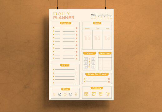Minimalist Daily Planner Template