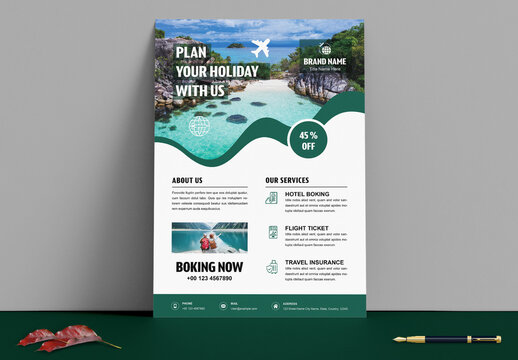 Tour And Travel Flyer Layout
