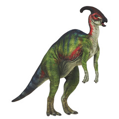Fototapeta premium Colorful Parasaurolophus dinosaur illustration