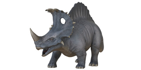 Obraz premium Realistic dinosaur figurine in gray tones