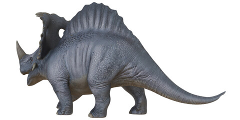 Obraz premium Majestic stylized dinosaur sculpture in profile view.