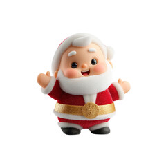 Adorable 3D Rendered Baby Santa Claus Character, Christmas Cheerful Mascot
