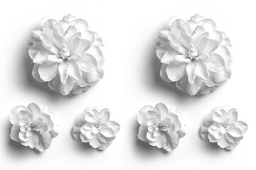 White Flowers Minimalist Floral Design