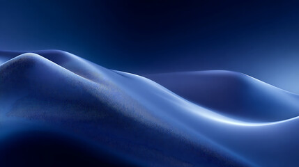 Abstract blue gradient with soft waves, a serene and minimalist backdrop for calm and versatility