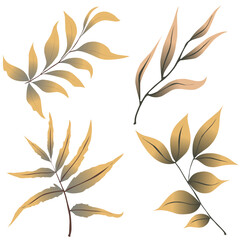 gold laurel wreath with leaves set aesthetic plants