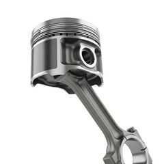 Piston and Connecting Rod isolated on white background
