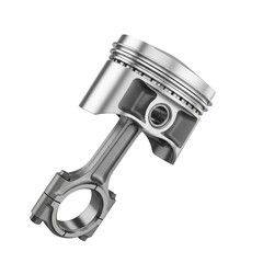 Piston and Connecting Rod isolated on white background