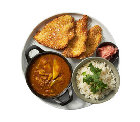 chicken katsu curry with rice