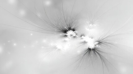 Abstract Explosion Of Dots In Gray Scale