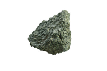 a rock with a hole in it on a white background