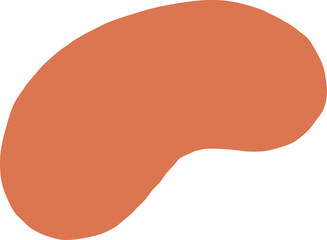 Freeform Burnt Orange Blob Shape