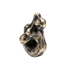 small metal sculpture isolated on white background