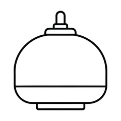 Obraz premium Gass silinder line art vector on white background