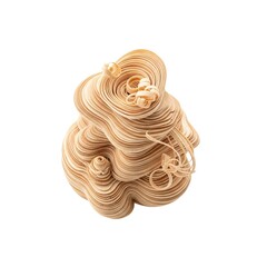 Wood shavings isolated on white background