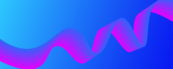 Abstract blue and pink banner template. Minimalist vector wavy solid line background with text for social media covers and headers. vector illustration eps10
