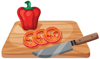 Fresh Vegetables on Cutting Board