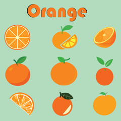 Vibrant orange fruit collection with fresh citrus elements