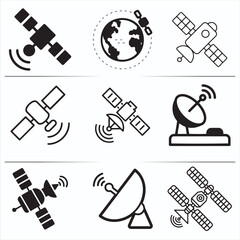 Collection of satellite and space exploration graphics