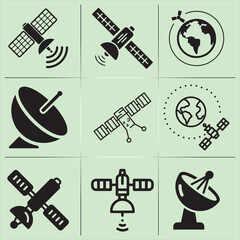 Collection of satellite and space exploration graphics