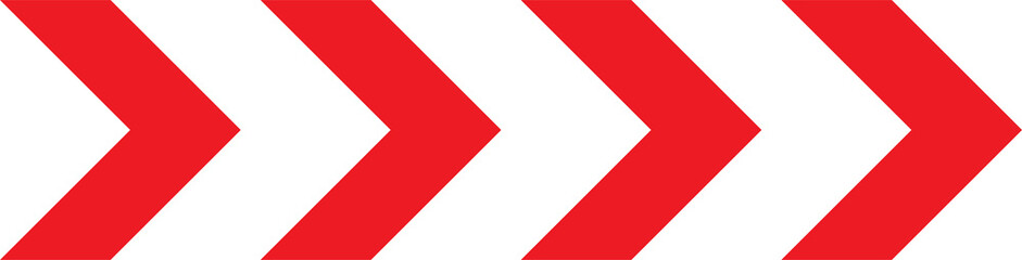 Bold red chevron pattern against a black background